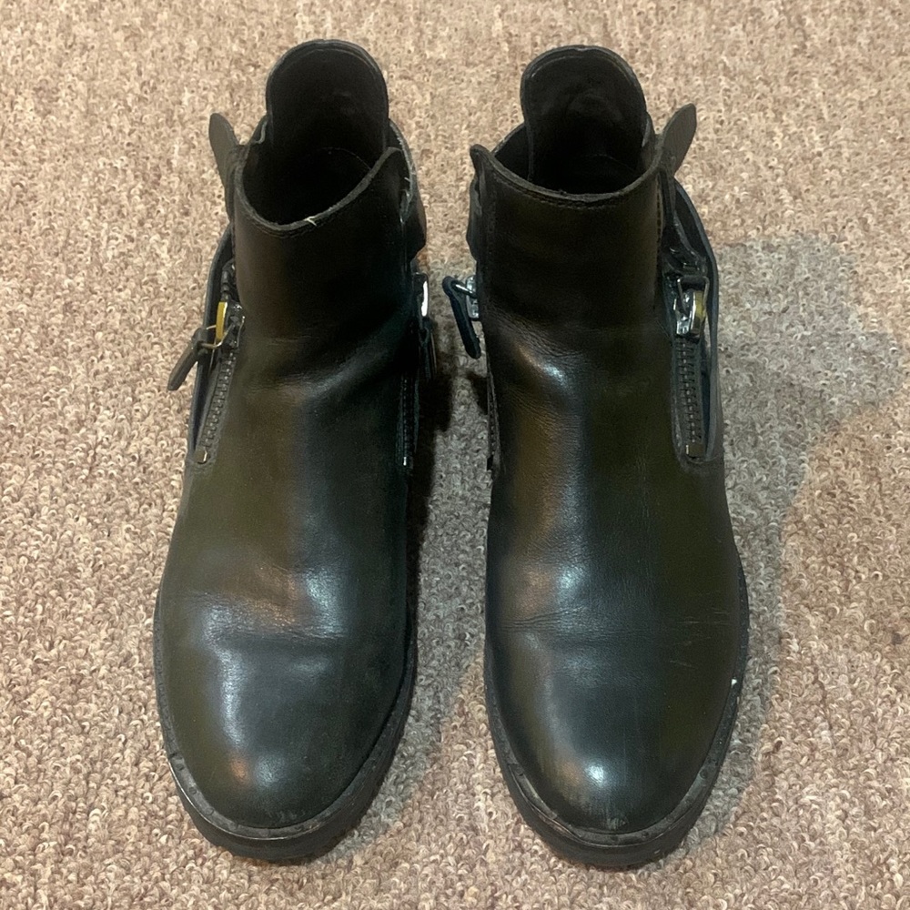 dolce vita black leather leather booties